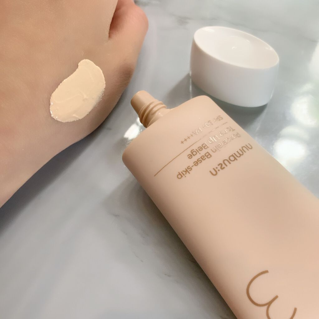 3番 ノーファンデ陶器肌トーンアップクリーム/numbuzin/化粧下地を使ったクチコミ（2枚目）