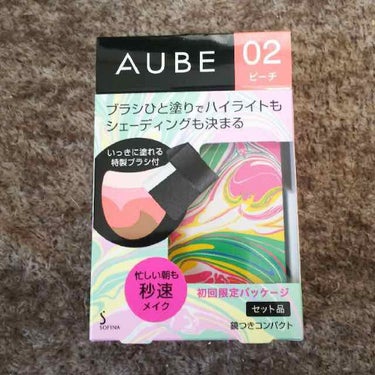 ブラシひと塗りチーク/AUBE/パウダーチークを使ったクチコミ（3枚目）