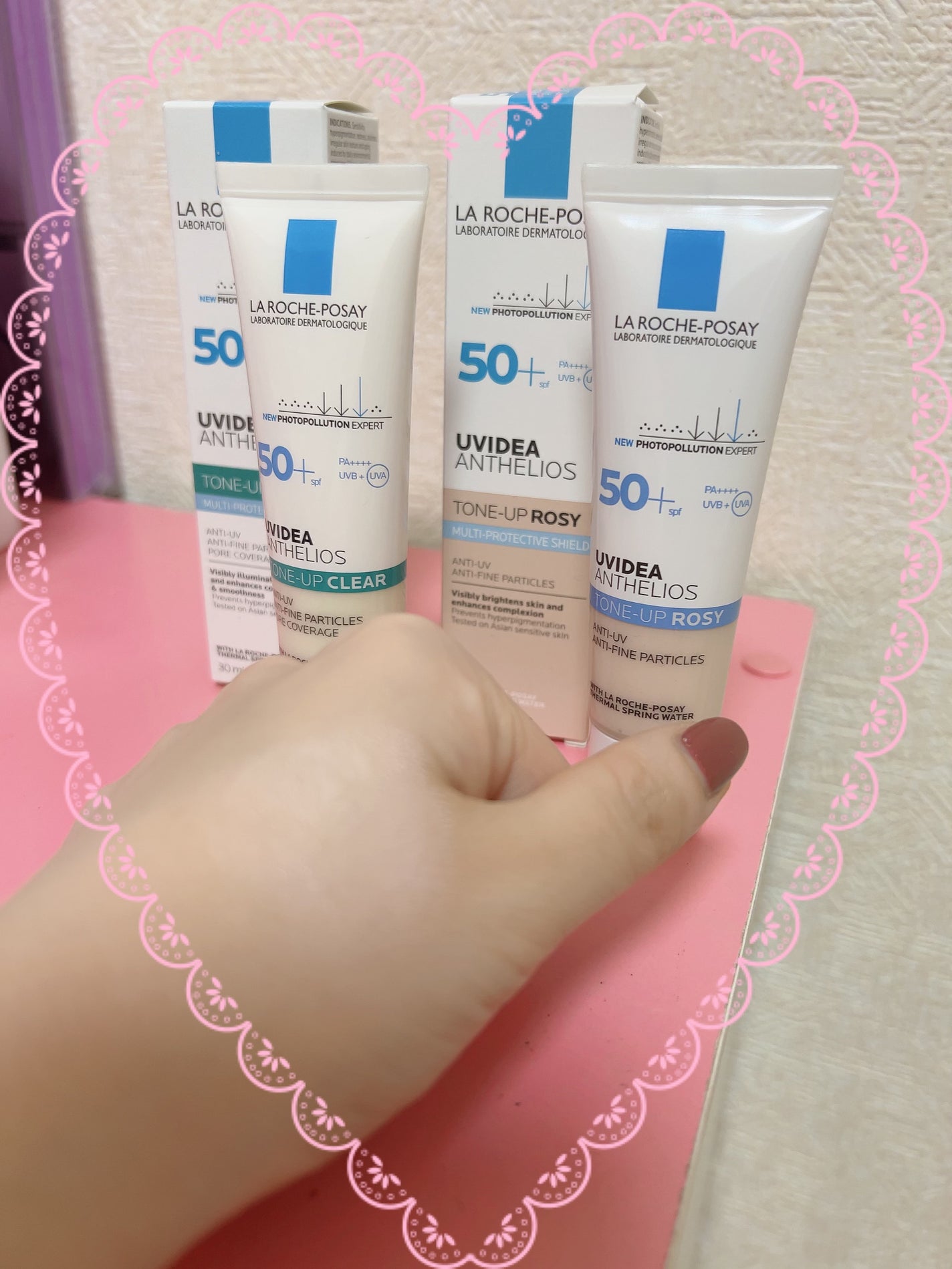 UVイデア XL プロテクショントーンアップ ローズ/ラ ロッシュ ポゼ/日焼け止めクリームを使ったクチコミ(2枚目)