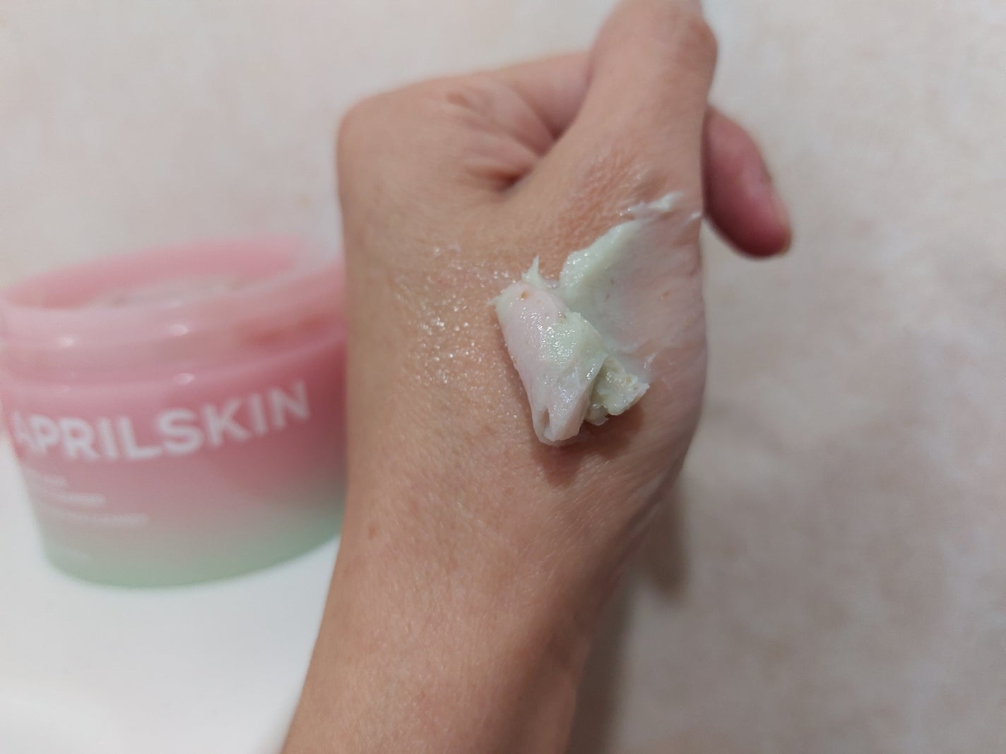 ピンクアロエメレンゲクレンザー/APRILSKIN/その他洗顔料を使ったクチコミ(4枚目)