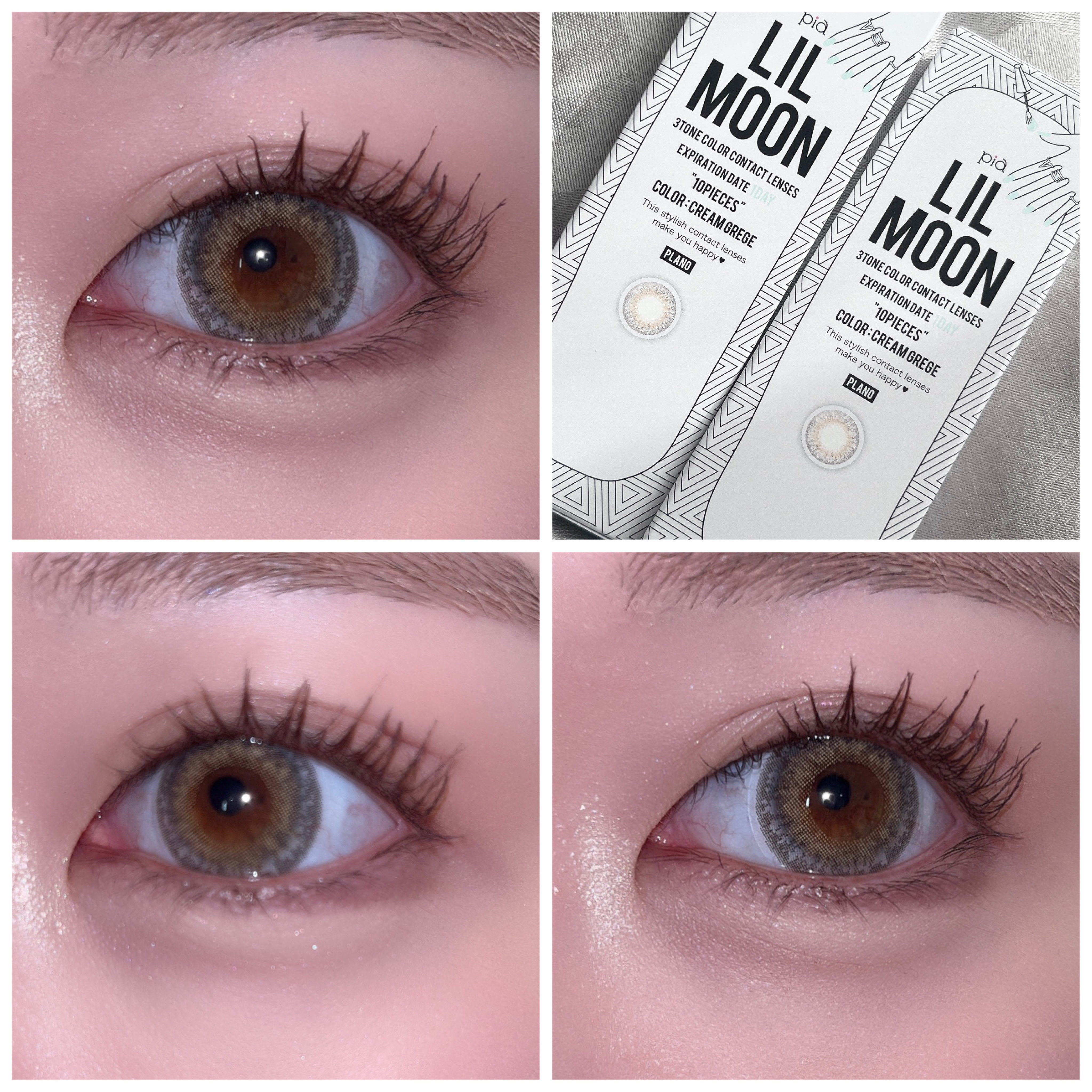 LIL MOON 1day クリームグレージュ/LILMOON/ワンデー（１DAY）カラコンを使ったクチコミ（3枚目）