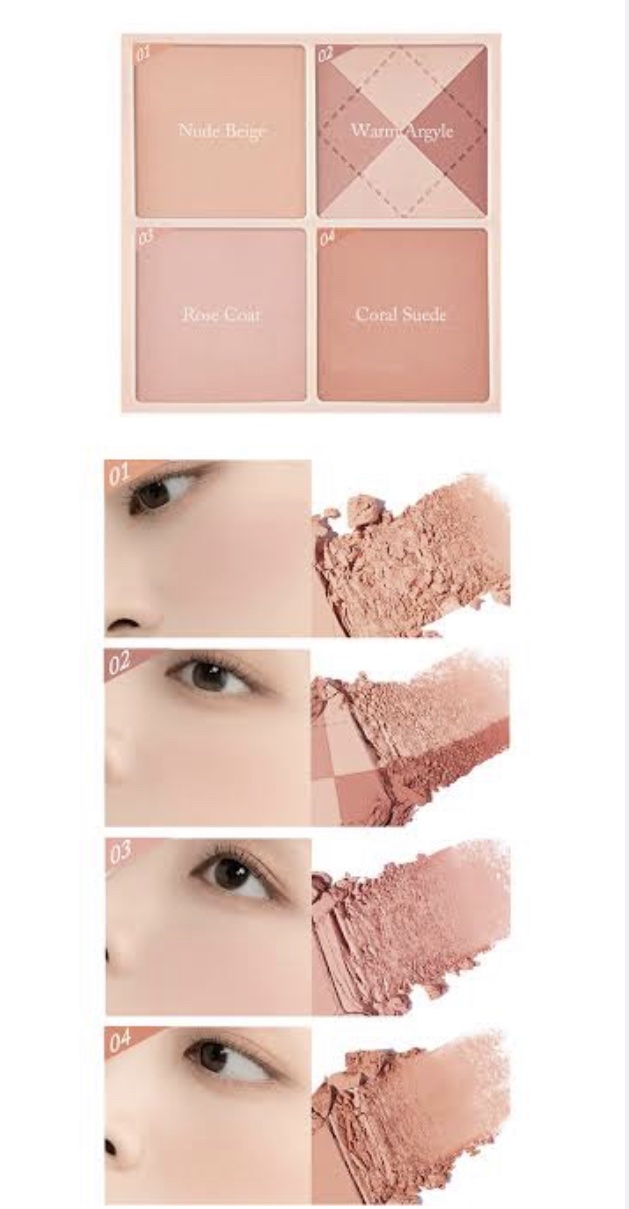 ブレンディングムードチーク 04 ベージュニット/dasique/パウダーチークを使ったクチコミ（3枚目）