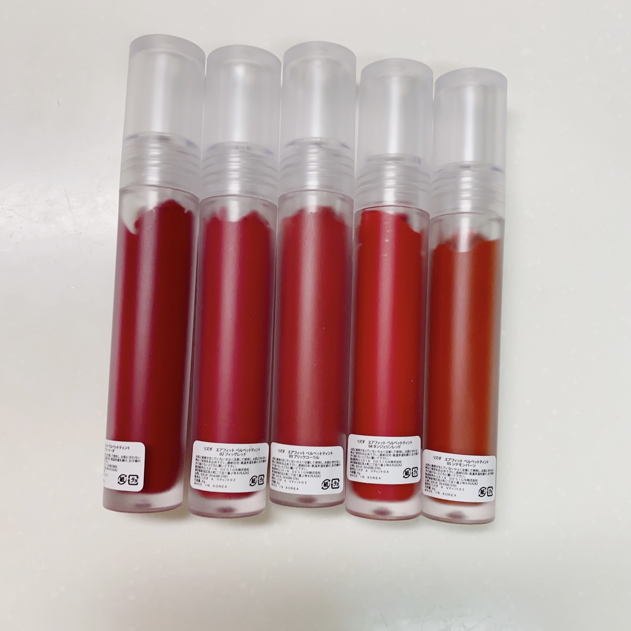 エアフィットベルベットティント 03 ブリックコーラル/LIZDA/リップティントを使ったクチコミ（2枚目）