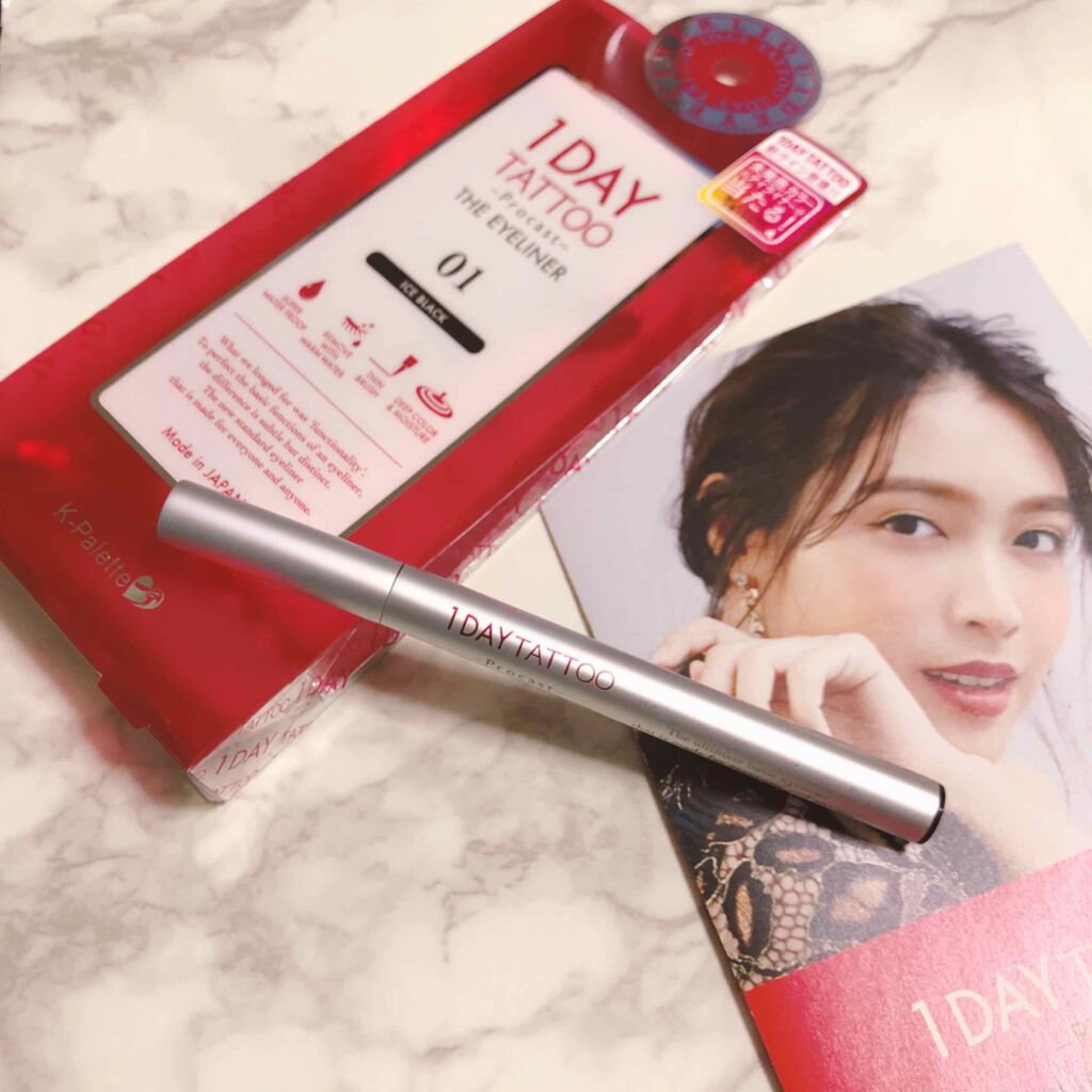 1DAY TATTOO プロキャスト ザ・アイライナー/K-パレット/リキッドアイライナーを使ったクチコミ(1枚目)
