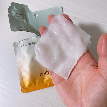 ディープモイスチャー マスク (ケアクリーム付き)/cerXcer/シートマスク・パックを使ったクチコミ(3枚目)