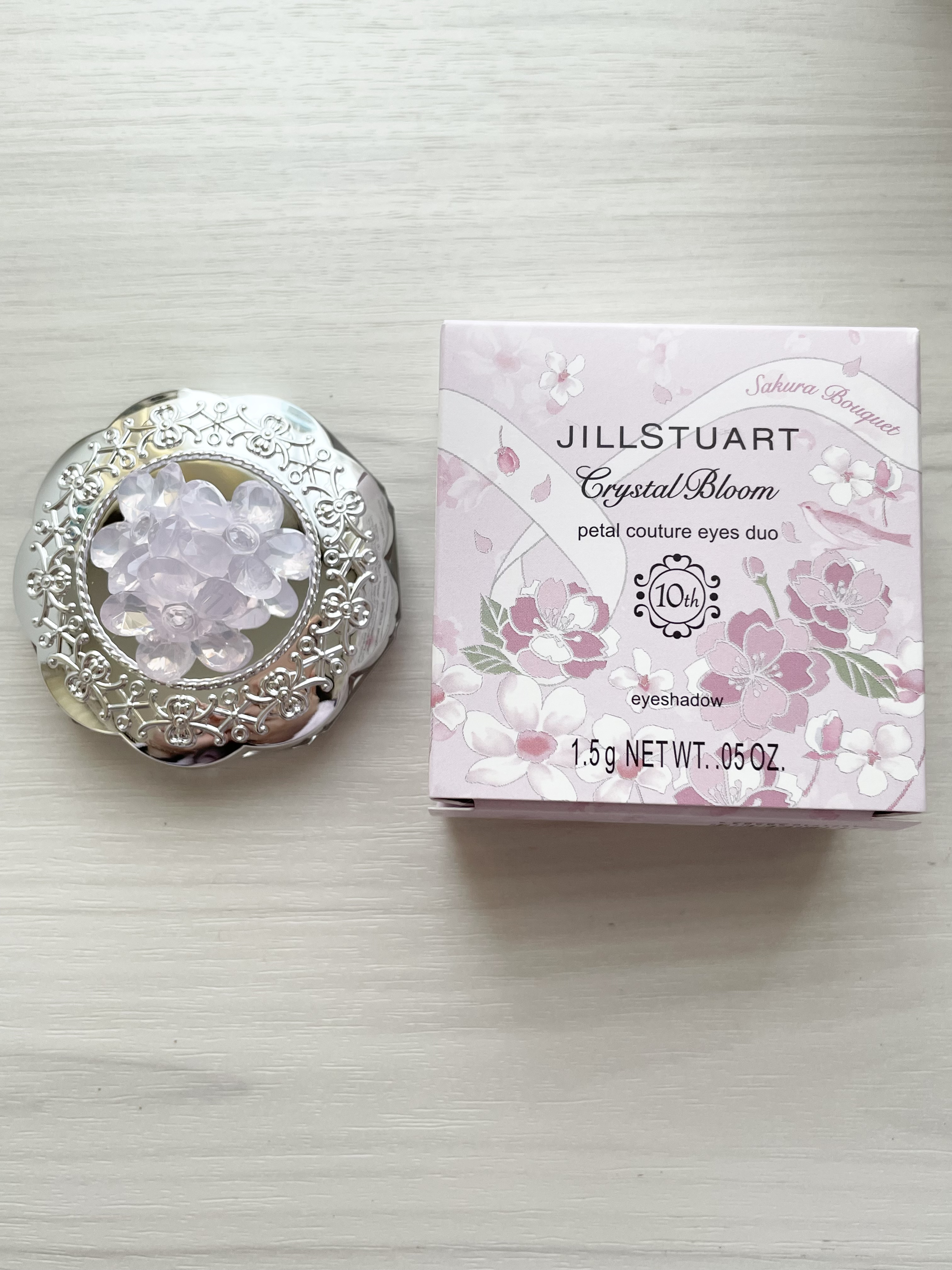 ジルスチュアート クリスタルブルーム ペタルクチュールアイズ デュオ/JILL STUART/アイシャドウパレットを使ったクチコミ（3枚目）