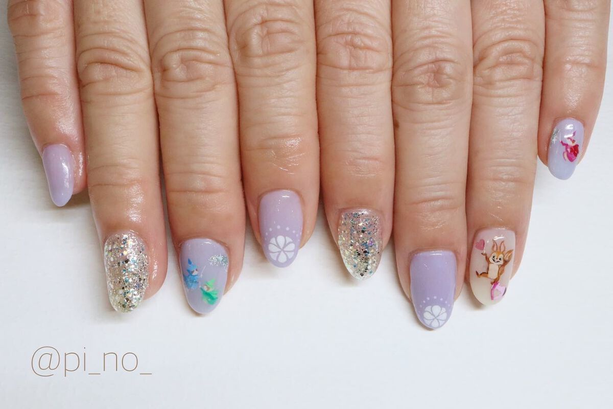#北千住ネイル,#ソフィアネイル,#キャラネイル,#ハートネイル,#春ネイルのネイルデザイン