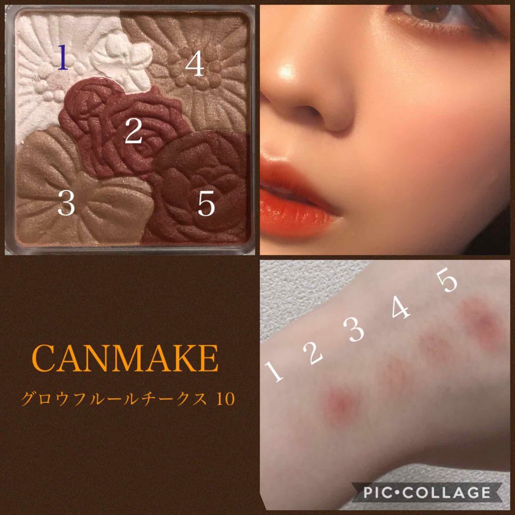 グロウフルールチークス/キャンメイク/パウダーチークを使ったクチコミ(1枚目)