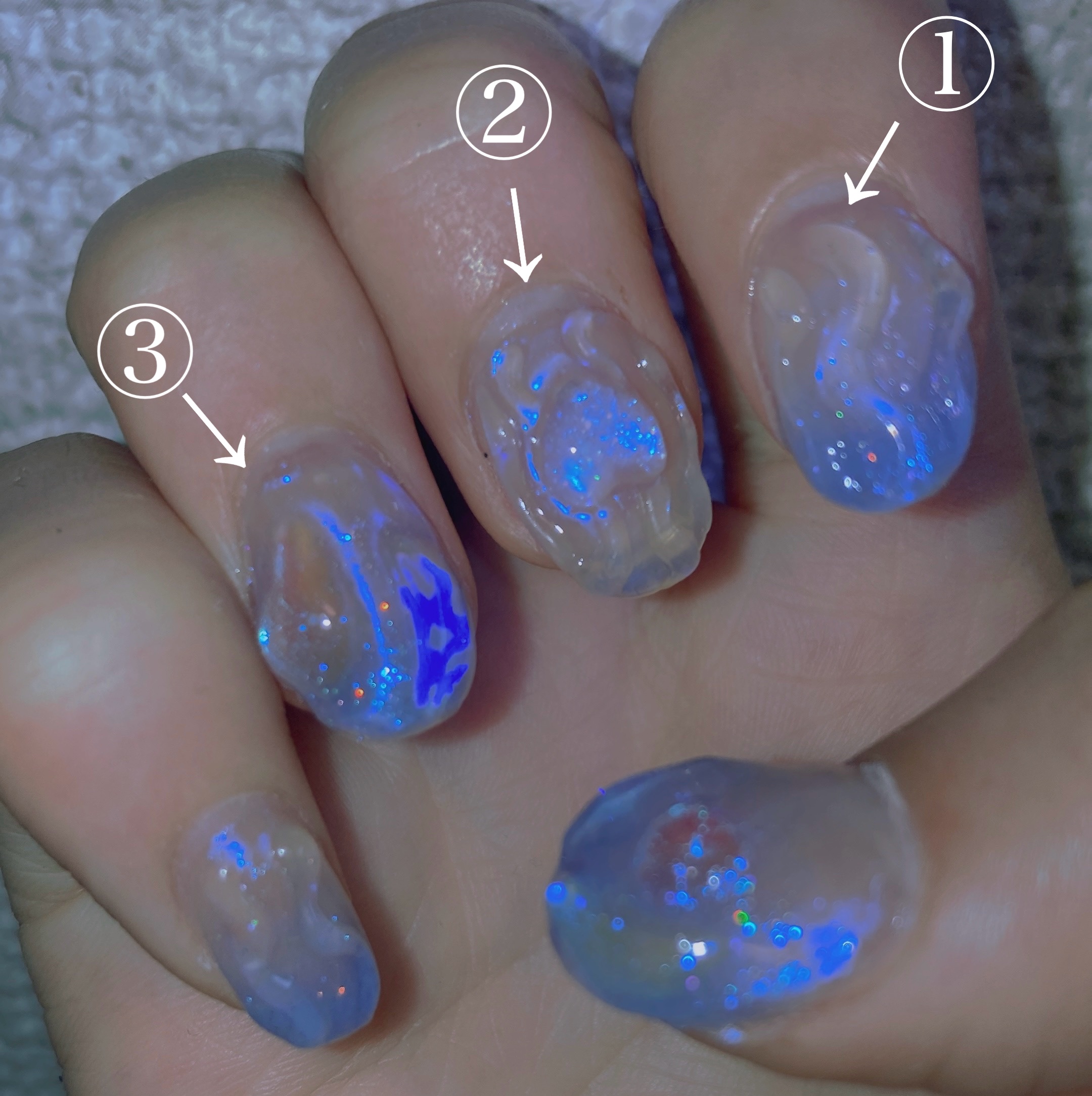 クリアアイシングジェル/セリア/ジェルネイルを使ったクチコミ（2枚目）