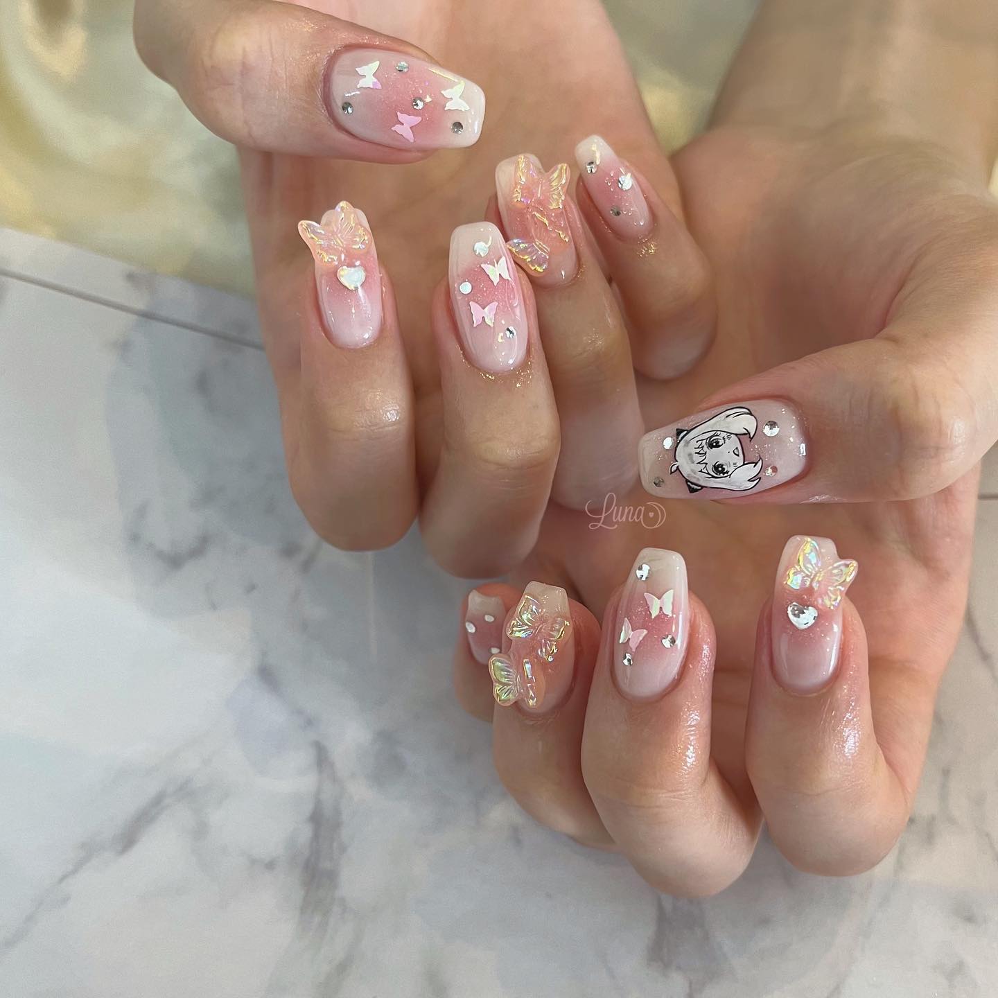 #ジェルネイル,#ワンカラーネイル,#ニュアンスネイル,#うるうるネイル,#ちゅるんネイル,#シンプルネイル,#パーツネイル,#透け感ネイル,#クリアネイル,#ぷっくりネイル,#ちぐはぐネイル,#韓国ネイル,#蝶々ネイル,#うるつやネイル,#フレンチガーリーネイル,#チークネイル,#アーニャネイル,#ピンクネイルのネイルデザイン