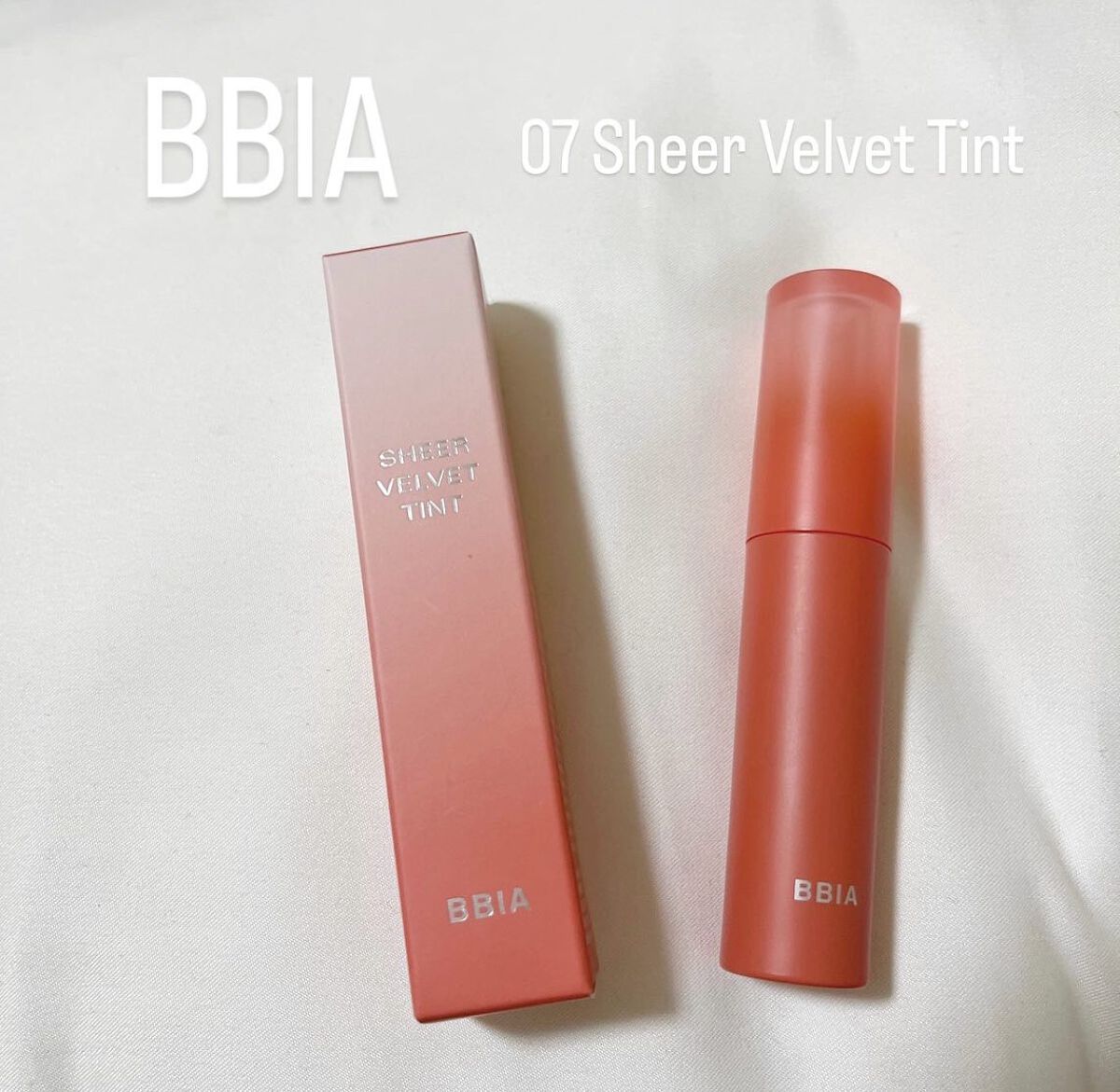 SHEER VELVET TINT/BBIA/口紅を使ったクチコミ（1枚目）