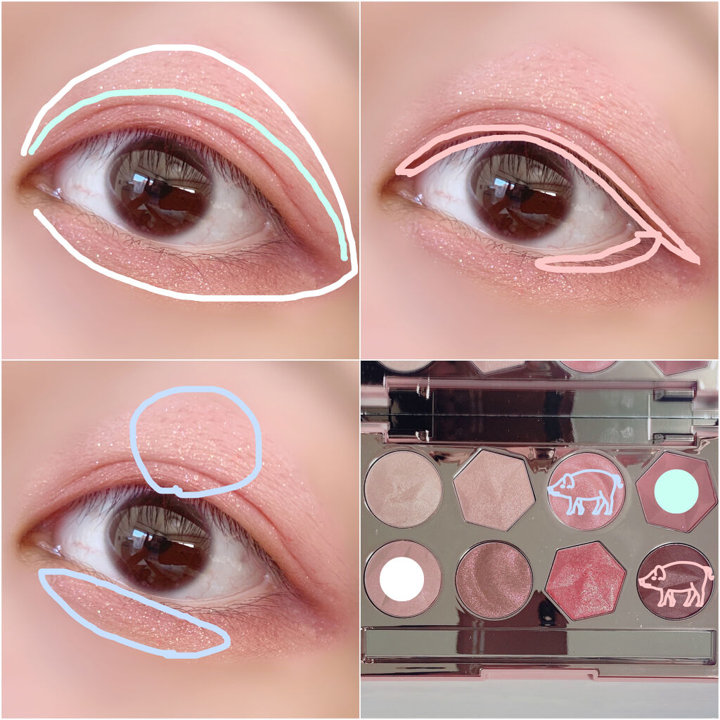 プリズム エアー アイ パレット 02 PINK ADDICT/CLIO/アイシャドウパレットを使ったクチコミ（2枚目）