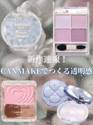 キャンメイク むにゅっとハイライターのクチコミ「新作速報!!CANMAKEでつくる透明感✨️💎🪞

💙限定


💙💍むにゅっとハイライター04.....」（1枚目）