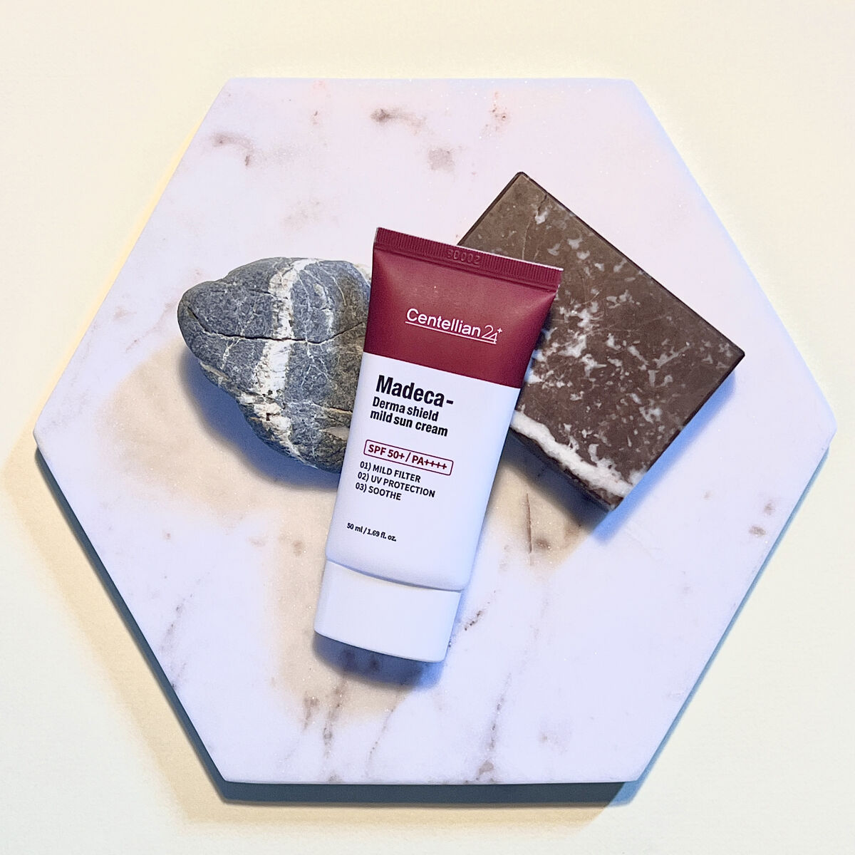 マデカ ダーマシールド マイルドサンクリーム/センテリアン24/日焼け止めクリームを使ったクチコミ（1枚目）