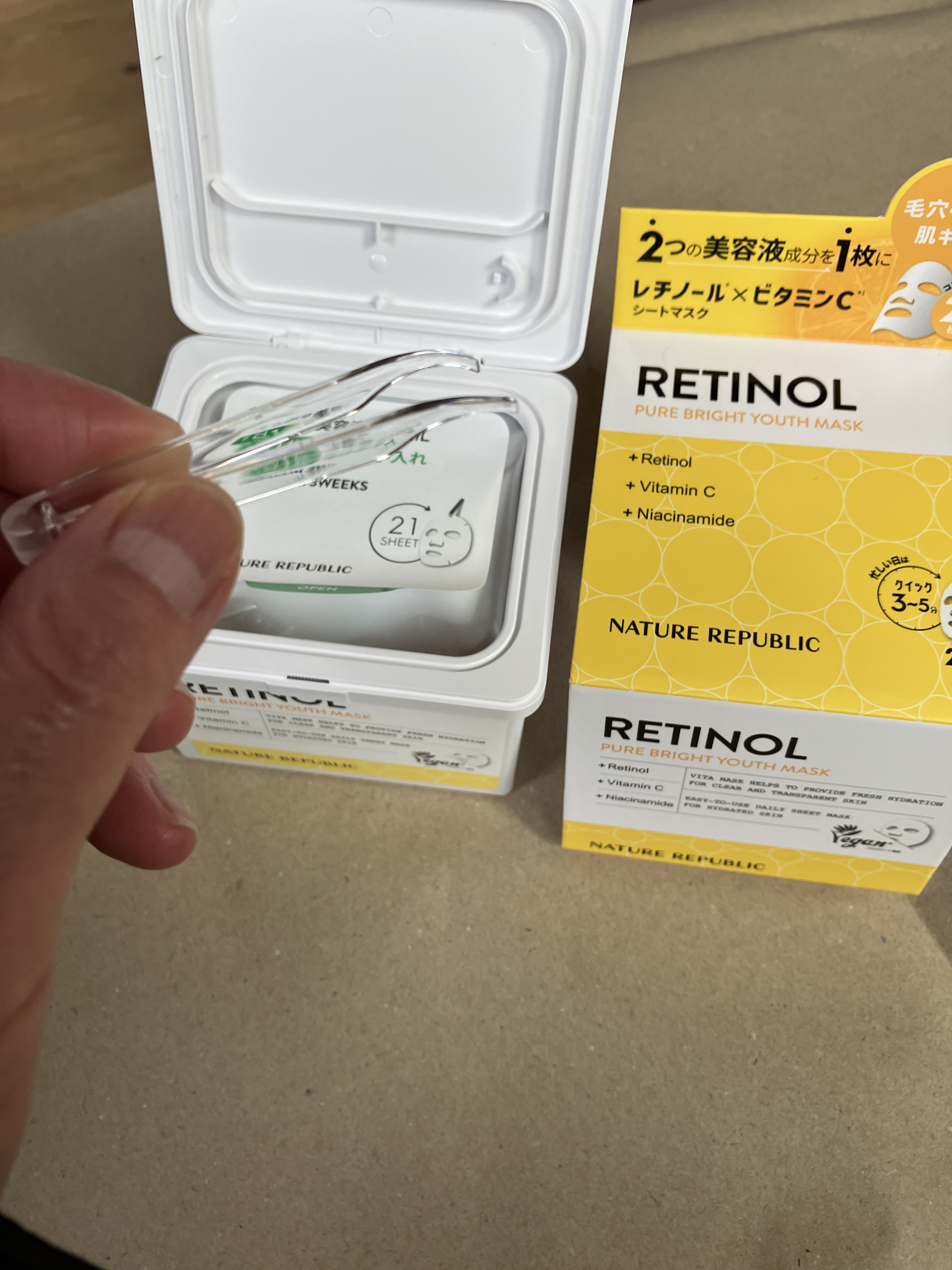 キューブマスク レチノール/ネイチャーリパブリック/シートマスク・パックを使ったクチコミ（3枚目）
