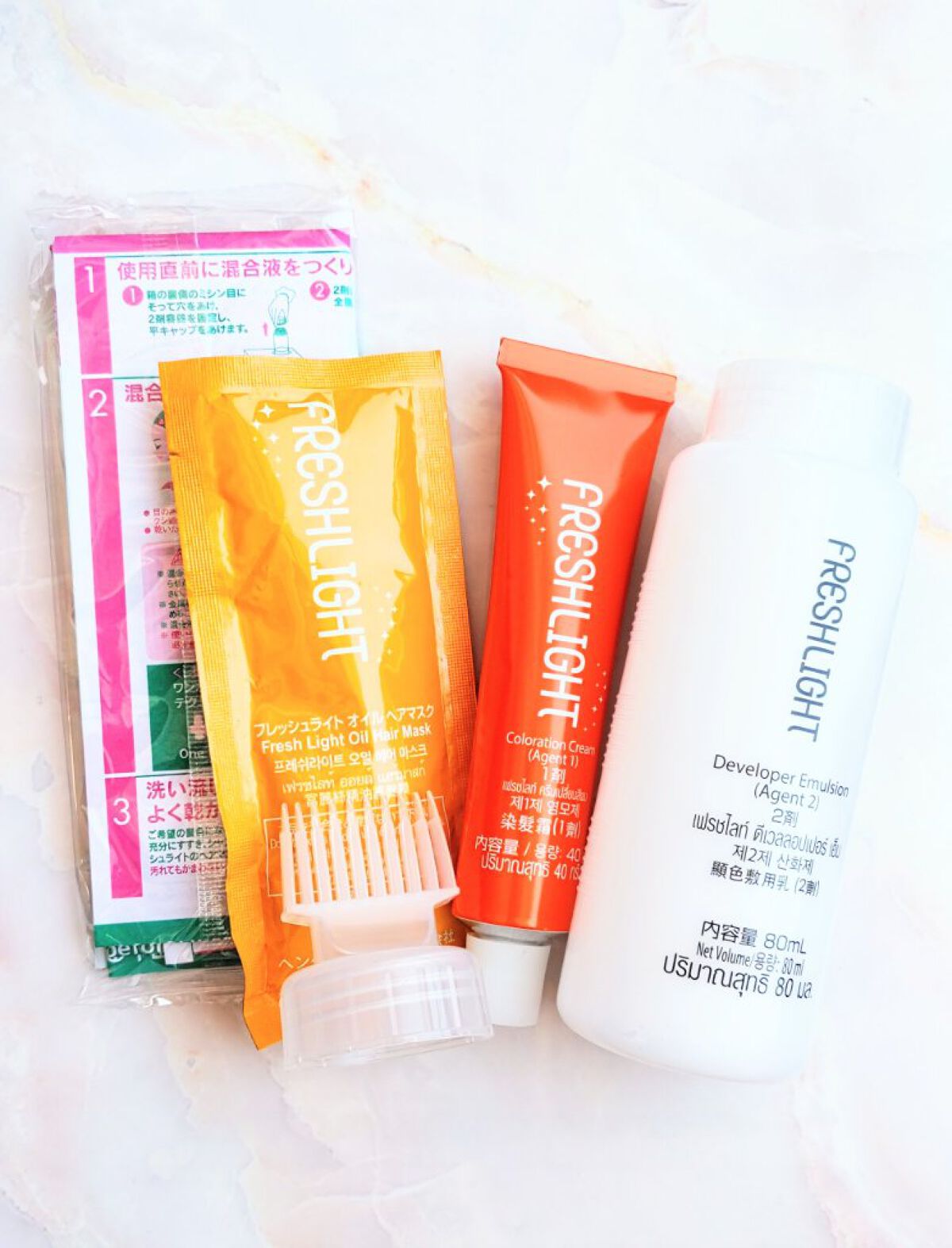 ミルキーヘアカラー シャンパンピンク/フレッシュライト/ヘアカラーを使ったクチコミ（3枚目）