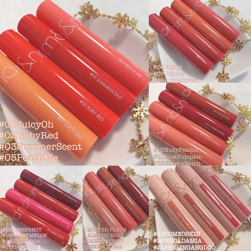 ジューシーラスティングティント/rom&nd/リップティントを使ったクチコミ（1枚目）