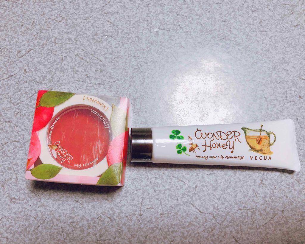 ハニーリップゴマージュ/VECUA/リップケアを使ったクチコミ（1枚目）