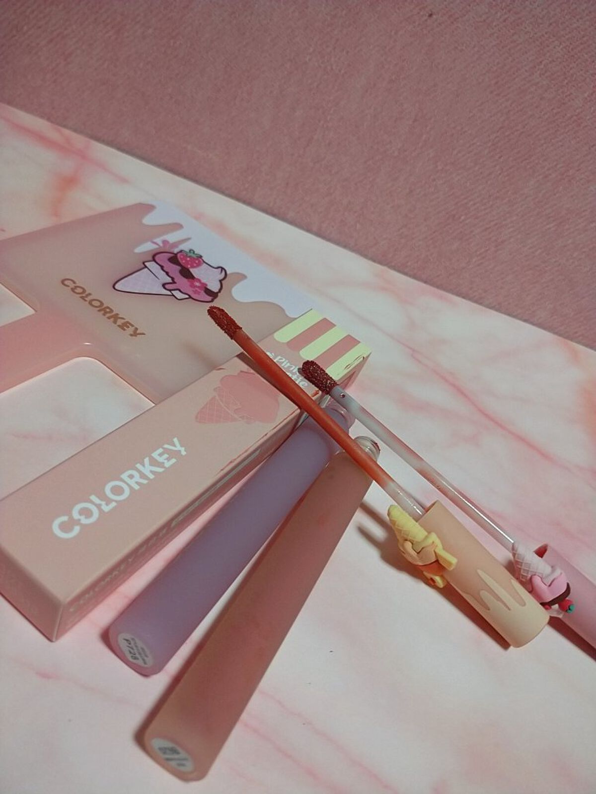 リップスティックアイスクリームティント/COLORKEY/口紅を使ったクチコミ（1枚目）