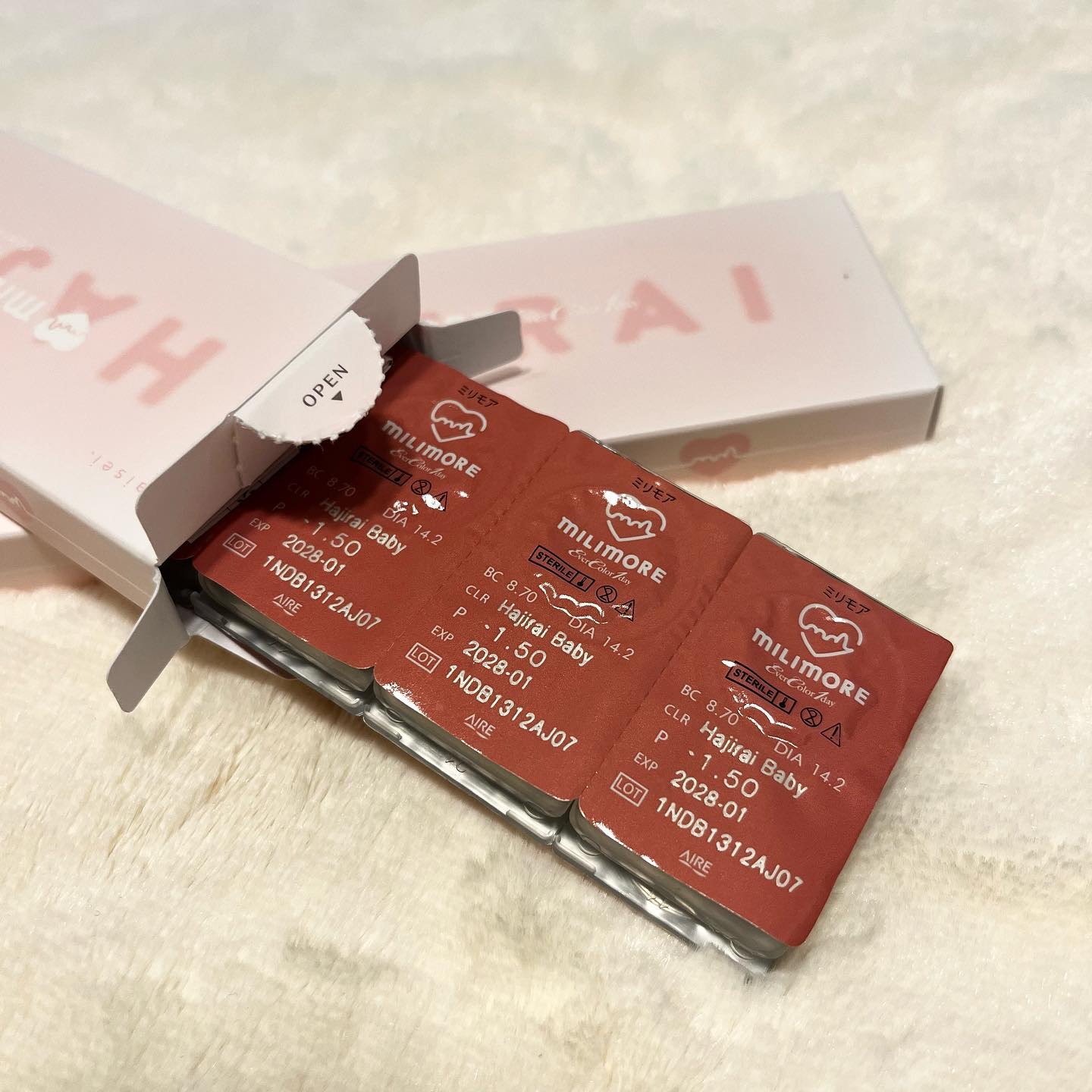 エバーカラーワンデーミリモア はじらいベイビー/エバーカラー/ワンデー（１DAY）カラコンを使ったクチコミ（3枚目）