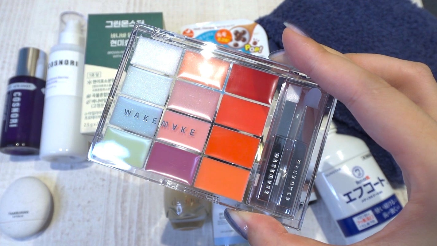 ソフトカラーリングリップパレット/wakemake/口紅を使ったクチコミ(2枚目)