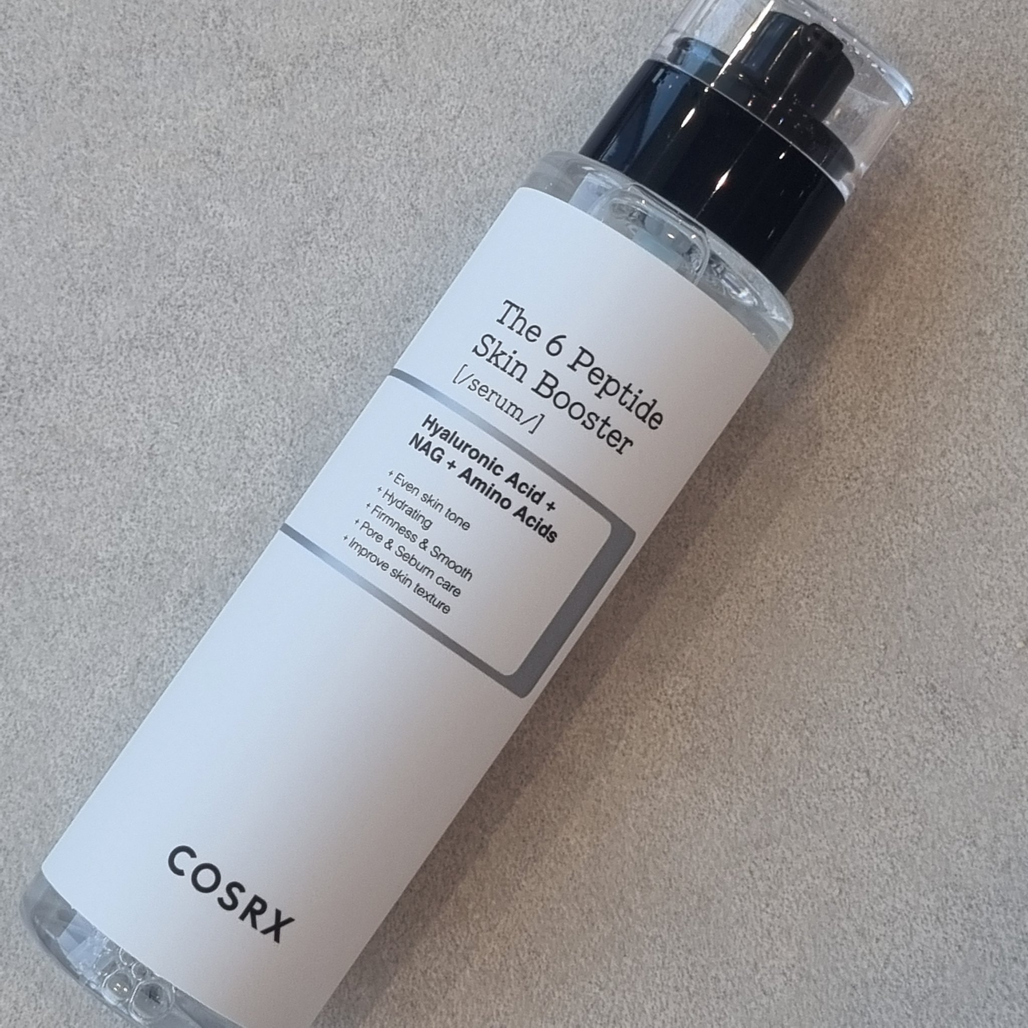 6種類のペプチドが入った導入美容液✨️

COSRX
RXザ・6ペプチドスキンブースターセラム

👑LIPSベスコス2024👑の
ブースター•導入液部門1位の商品🥇
韓国のオリーブヤングでも人気らしい‼️

6種類のペプチドのシナジー