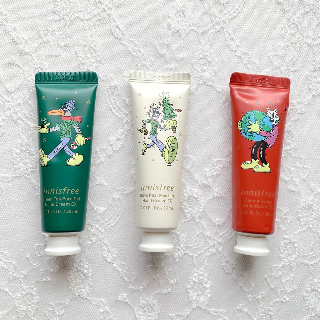 ハンドクリーム セット 2021 Green Holidays Edition/innisfree/ハンドクリームを使ったクチコミ(2枚目)
