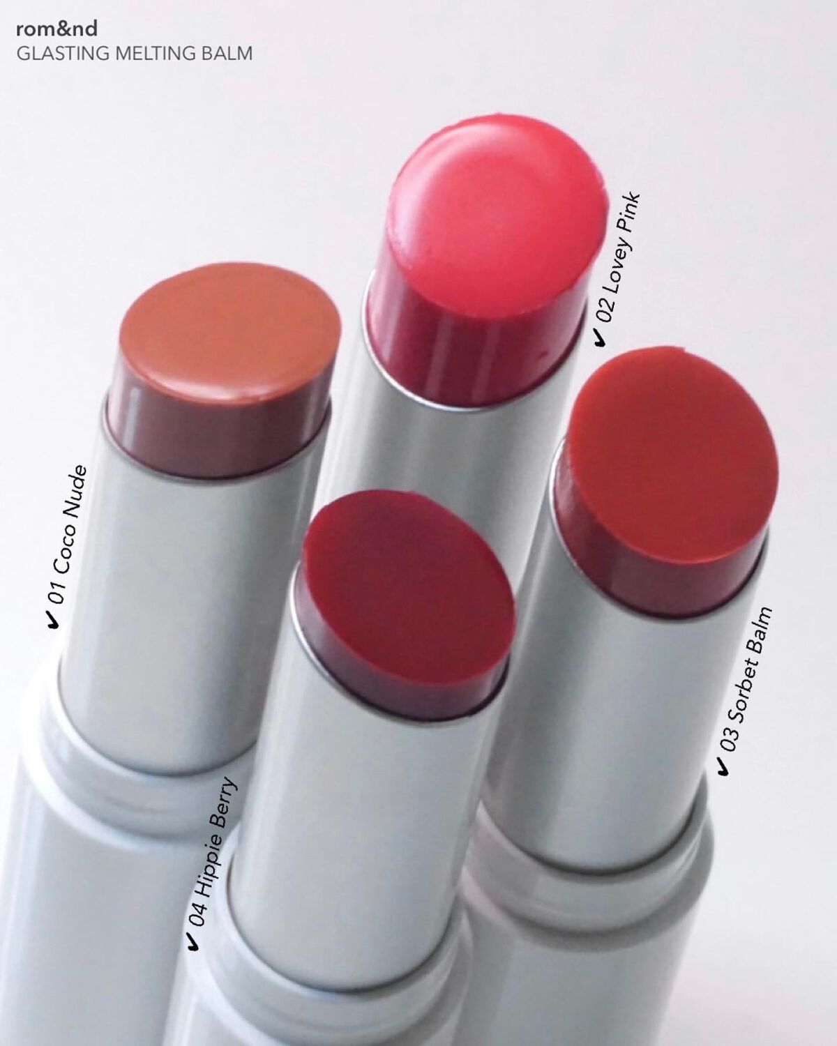 グラスティングメルティングバーム/rom&nd/リップバームを使ったクチコミ（2枚目）