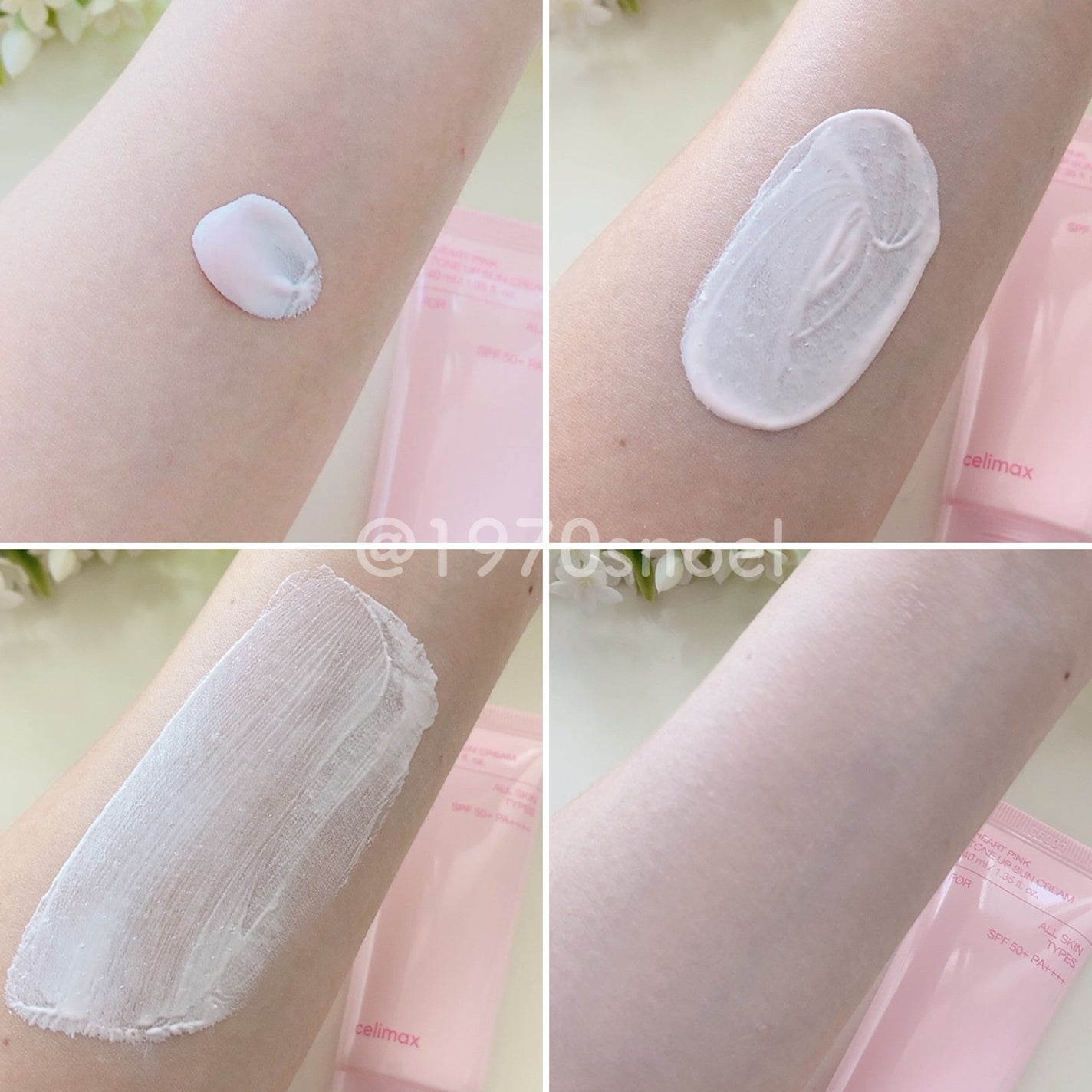 ハートピンクトーンアップサンクリーム/celimax/日焼け止めクリームを使ったクチコミ(4枚目)