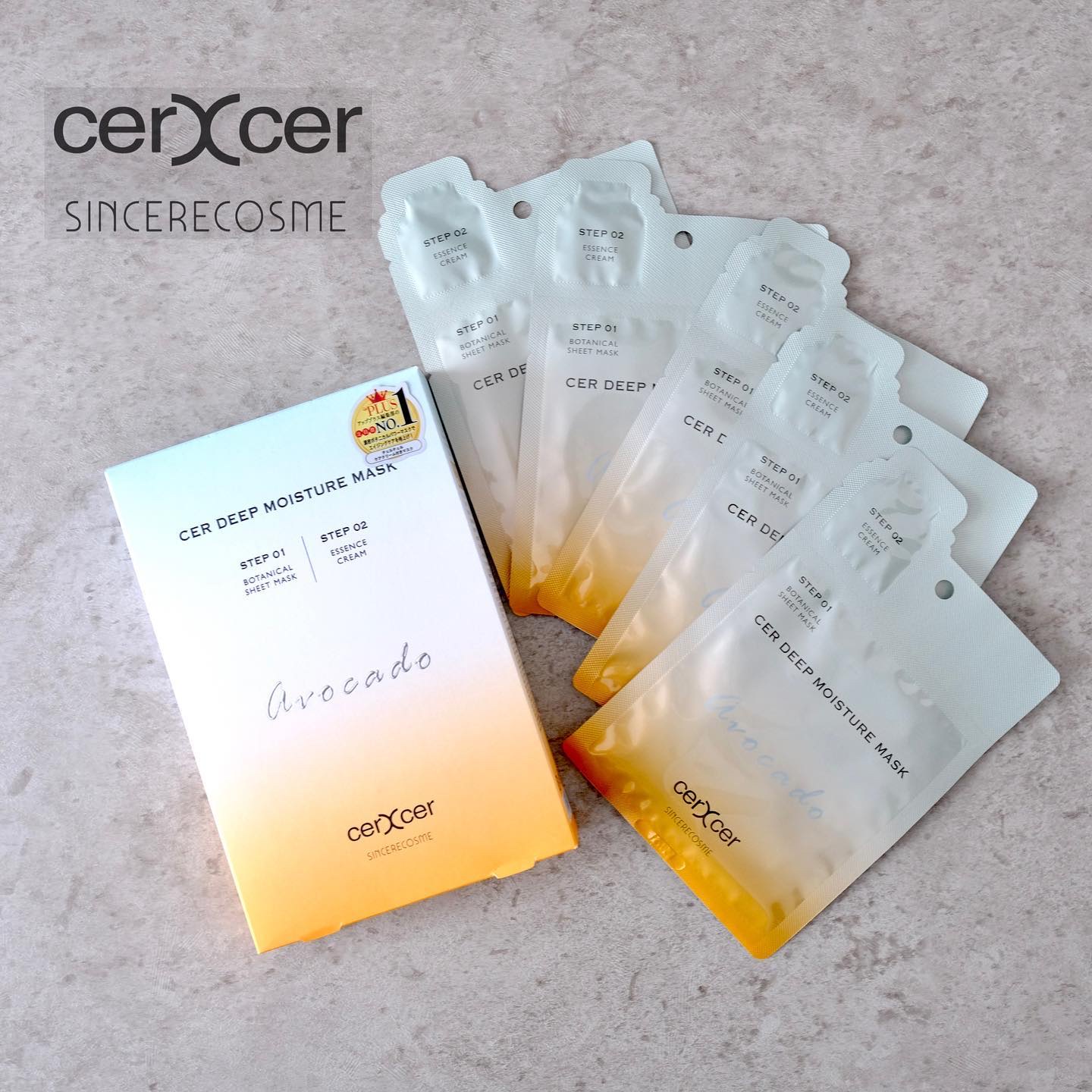 ディープモイスチャー マスク　(ケアクリーム付き)/cerXcer/シートマスク・パックを使ったクチコミ（1枚目）