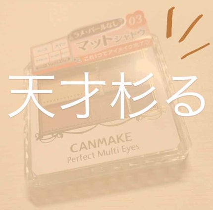 パーフェクトマルチアイズ/キャンメイク/アイシャドウパレットを使ったクチコミ(1枚目)