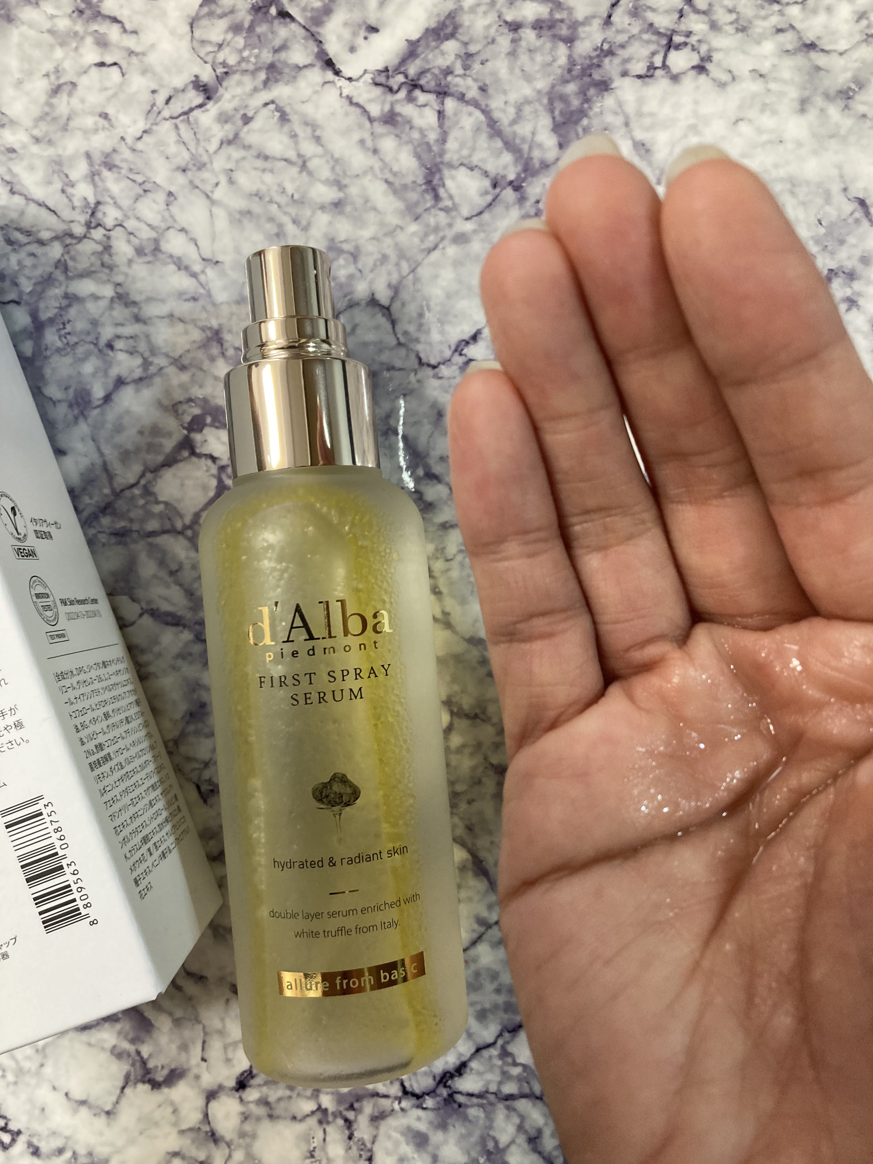 ダルバ ホワイトトリュフファーストスプレーセラム/ダルバ/ミスト状化粧水を使ったクチコミ（3枚目）
