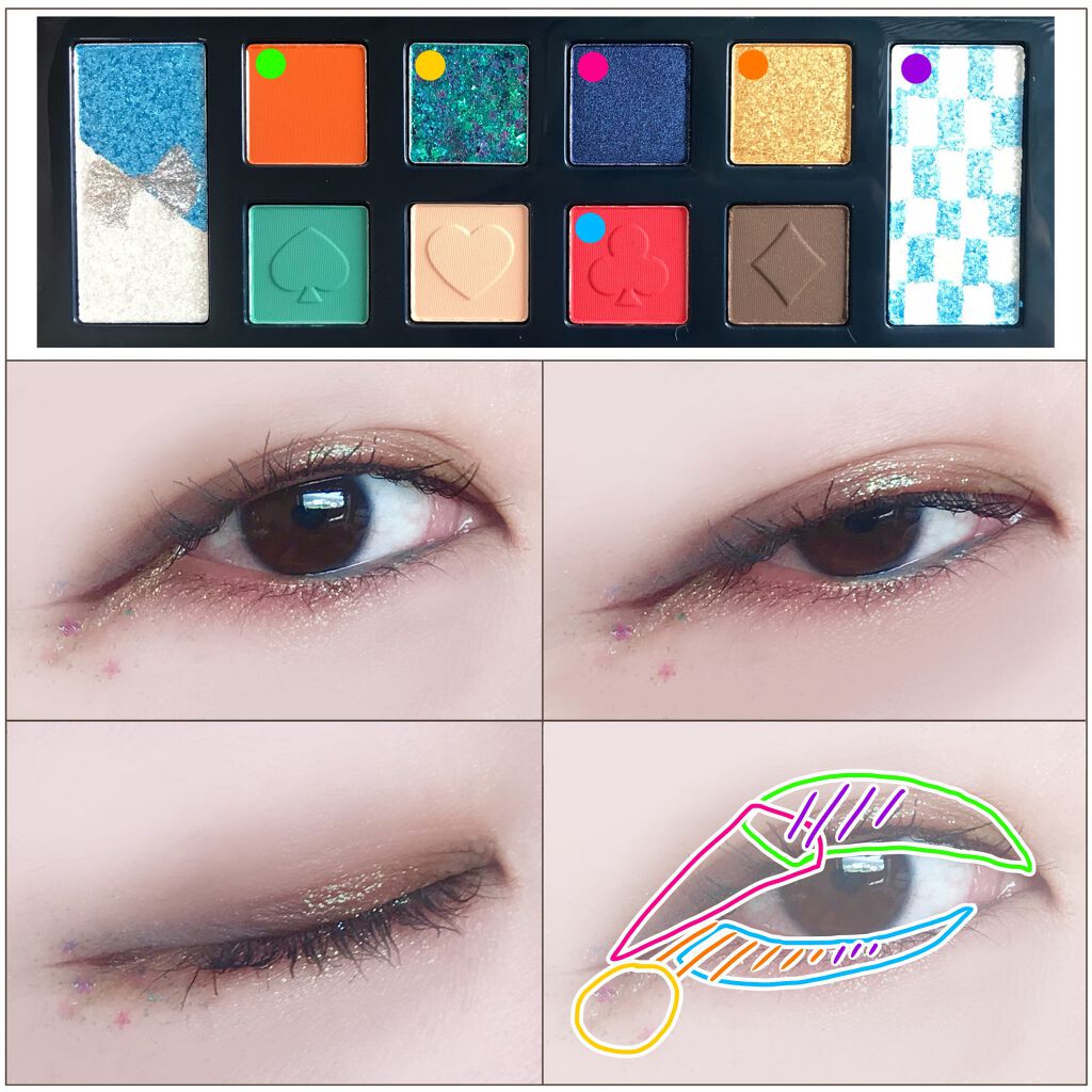 アリスドリームランドシリーズ 12色アイシャドウパレット（ZEESEA×大英博物館）/ZEESEA/アイシャドウパレットを使ったクチコミ（3枚目）