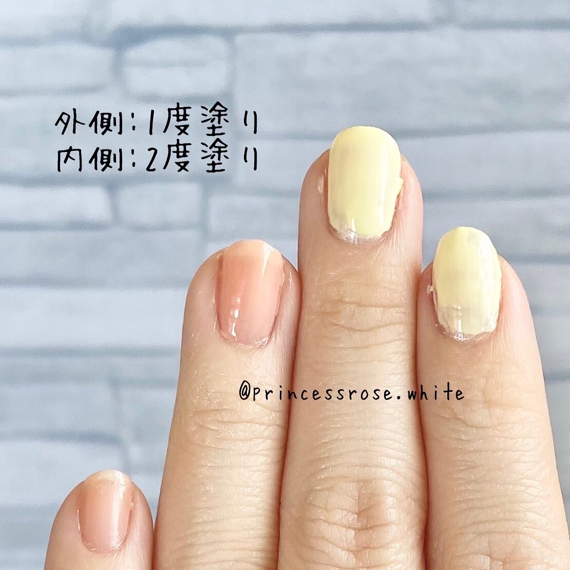 ネイルホリック リミテッドカラー Popping Sugar YE572/ネイルホリック/マニキュアを使ったクチコミ（3枚目）