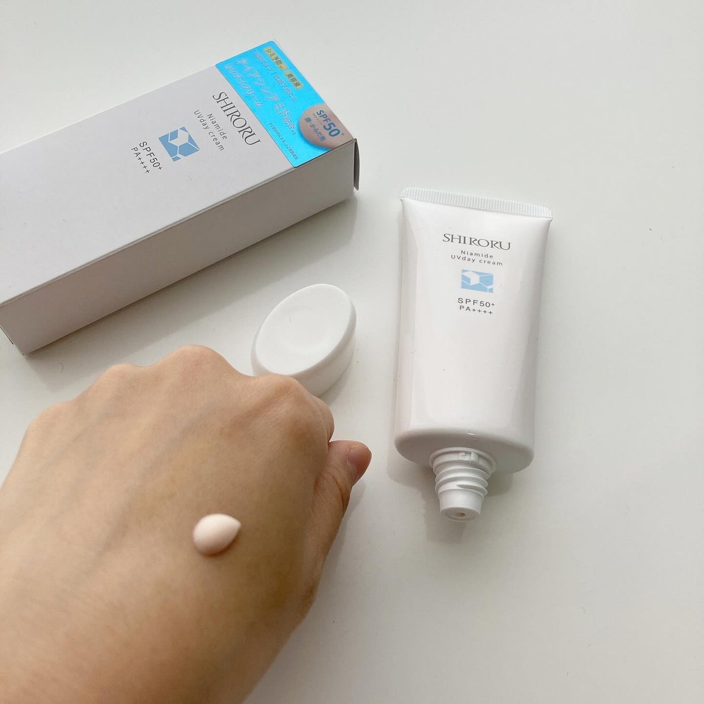 ナイアミドUVデイクリーム/SHIRORU/日焼け止めクリームを使ったクチコミ(2枚目)