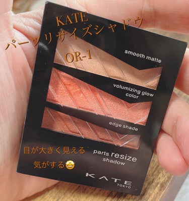 ⭐︎KATEパーツリサイズシャドウ⭐︎

購入したのは去年であまり使用してなかったけど
最近また使用してみたらとっても良い✨

真ん中のオレンジ🍊の使い方次第でデイリー使いも休日のカラーメイクも自在にで