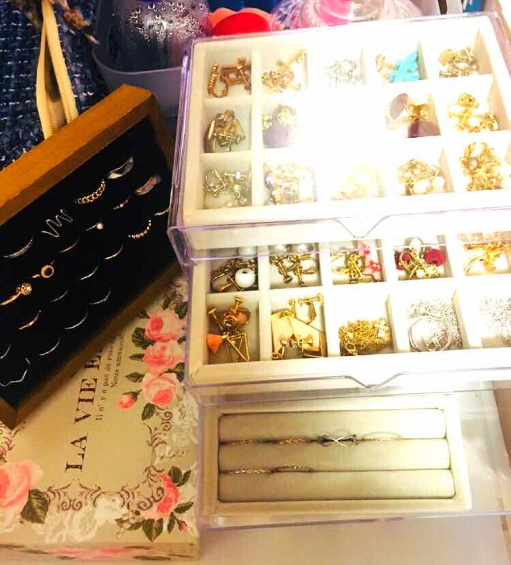 3段式クリアーケース/DAISO/その他化粧小物を使ったクチコミ（2枚目）