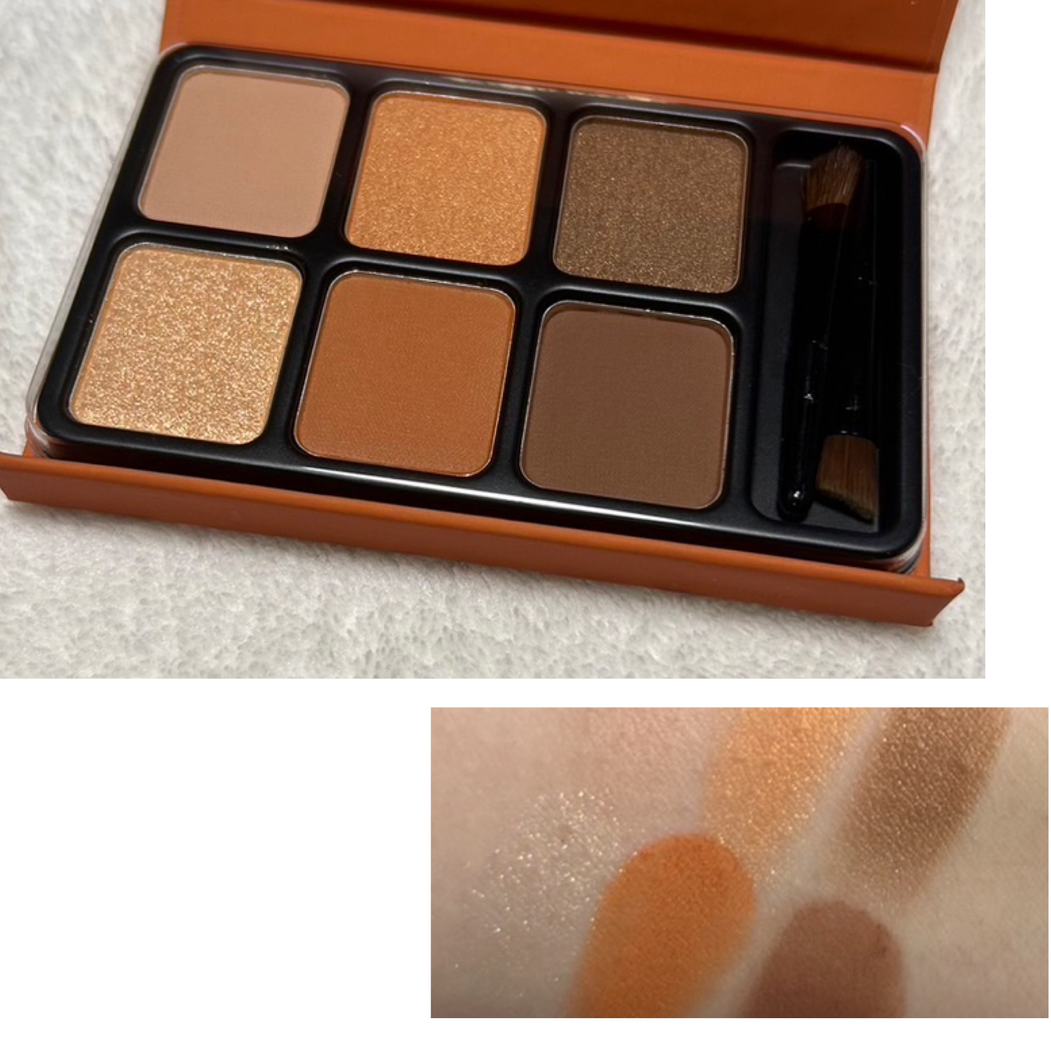 アイカラーパレット ゴールデンマンゴー/heme/アイシャドウパレットを使ったクチコミ（2枚目）