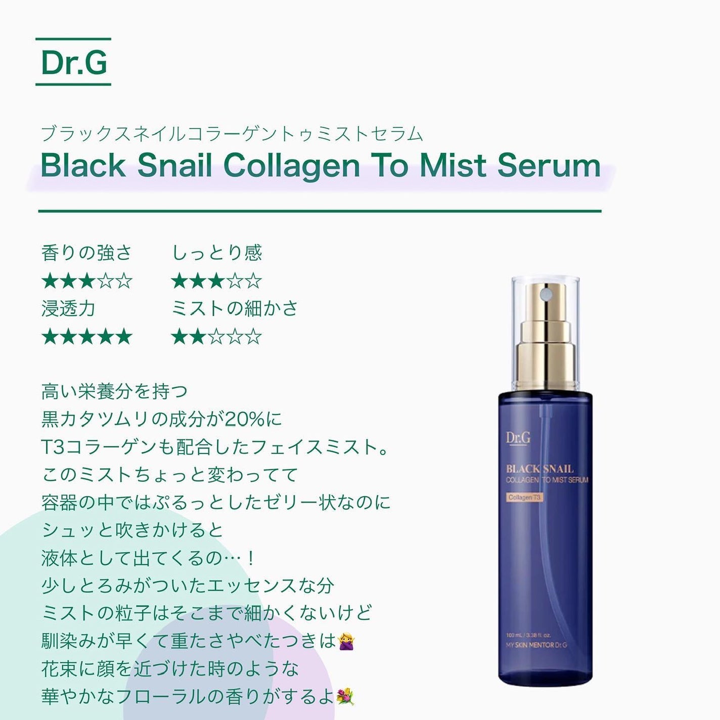 ドクタージー ブラックスネイル コラーゲンミスト/Dr.G/ミスト状化粧水を使ったクチコミ(2枚目)