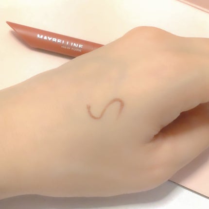 ウルトラカラー アイライナー BR-3 ほんのり甘い ピーチブラウン/MAYBELLINE NEW YORK/リキッドアイライナーを使ったクチコミ(2枚目)