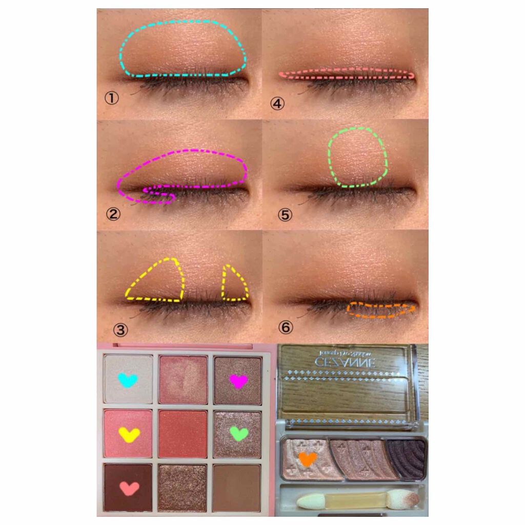 トーンアップアイシャドウ/CEZANNE/アイシャドウパレットを使ったクチコミ(2枚目)