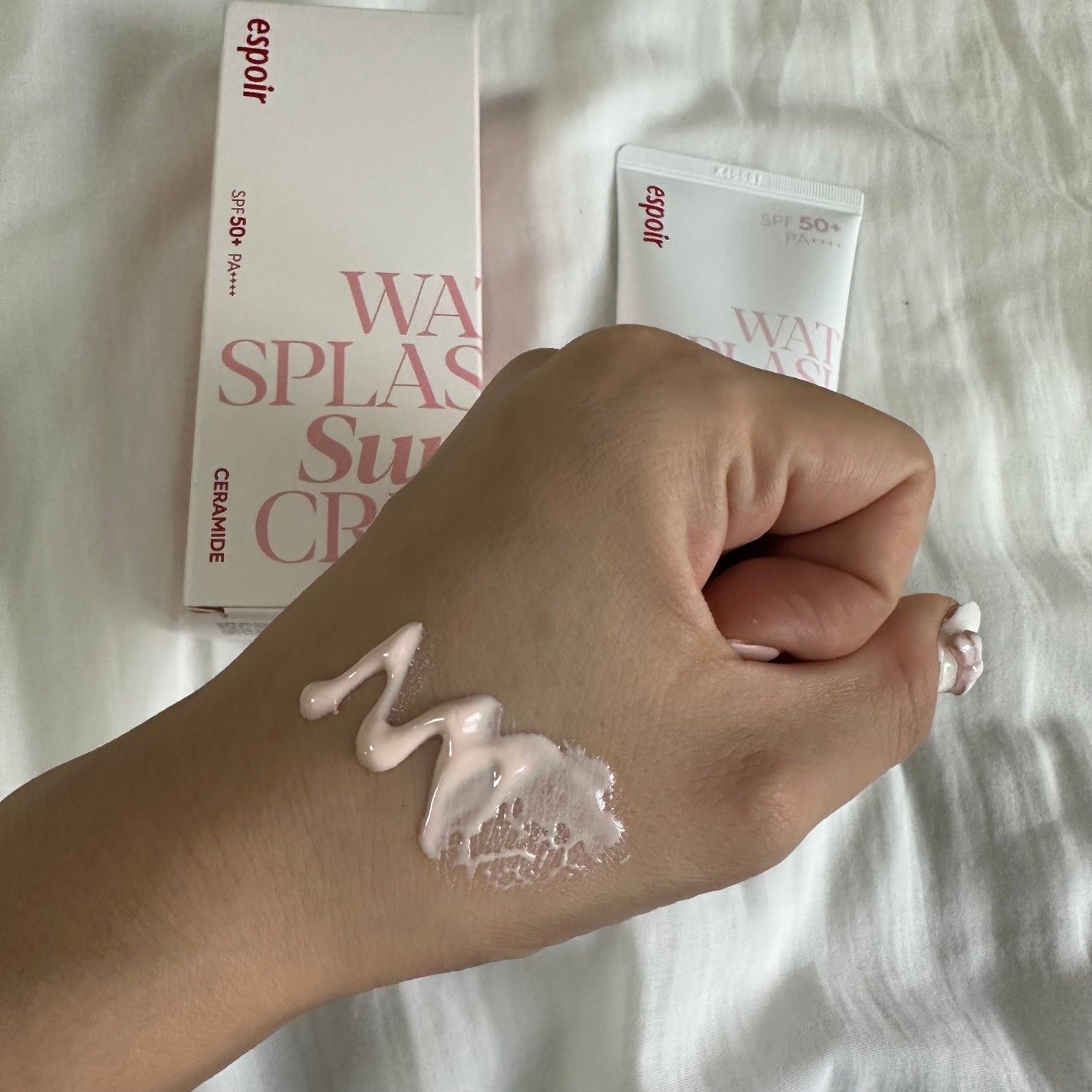 ウォータースプラッシュサンクリーム セラミド/espoir/日焼け止めクリームを使ったクチコミ(3枚目)