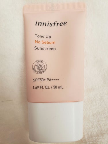 トーンアップ ノーセバム サンスクリーン SPF50+ PA++++/innisfree/日焼け止め・UVケアを使ったクチコミ（1枚目）