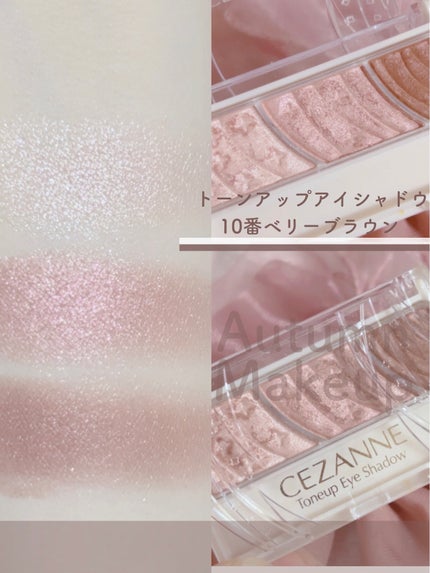 トーンアップアイシャドウ/CEZANNE/アイシャドウパレットを使ったクチコミ(2枚目)
