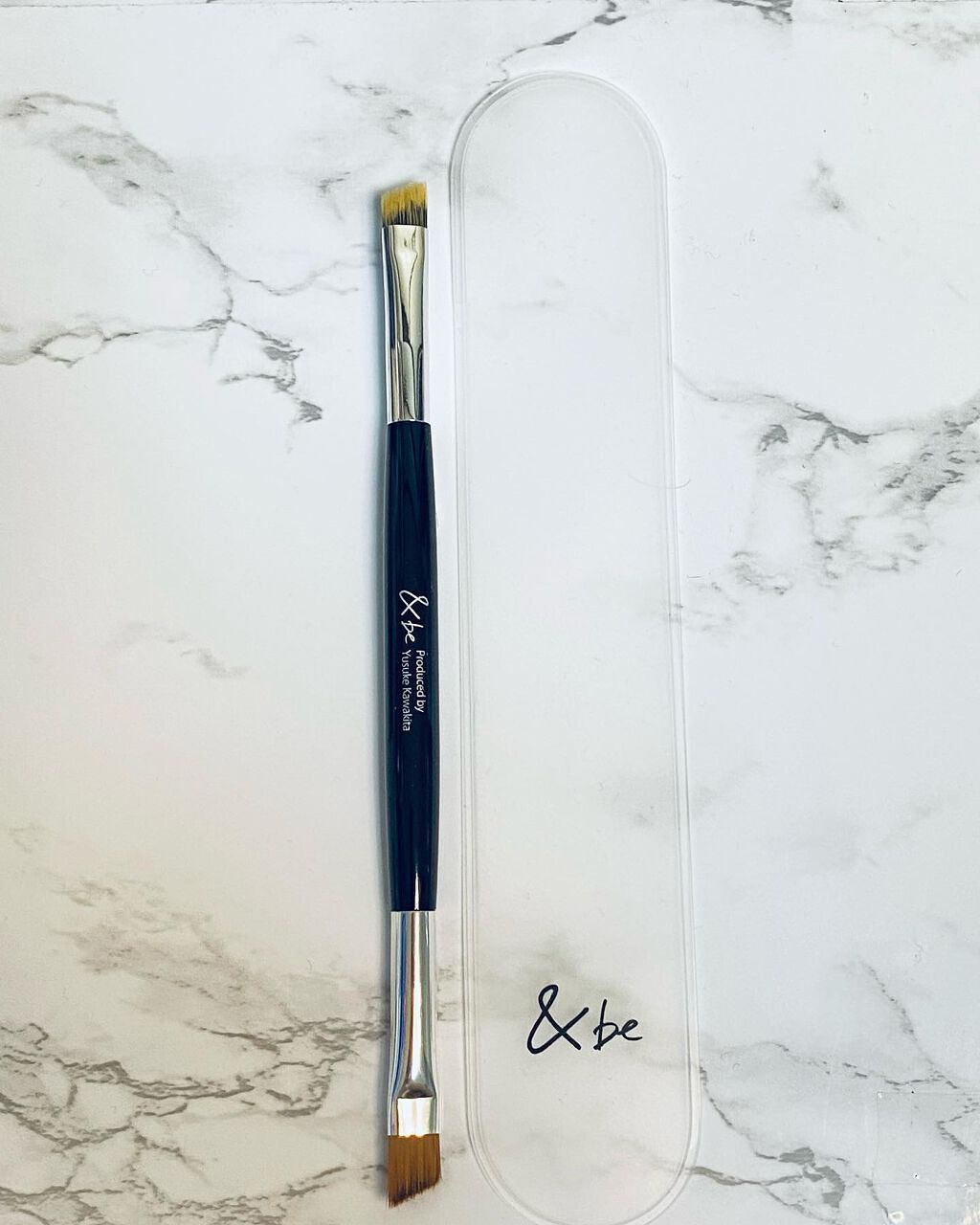 ダブルエンドアイブロウブラシ熊野筆/&be/メイクブラシを使ったクチコミ(2枚目)