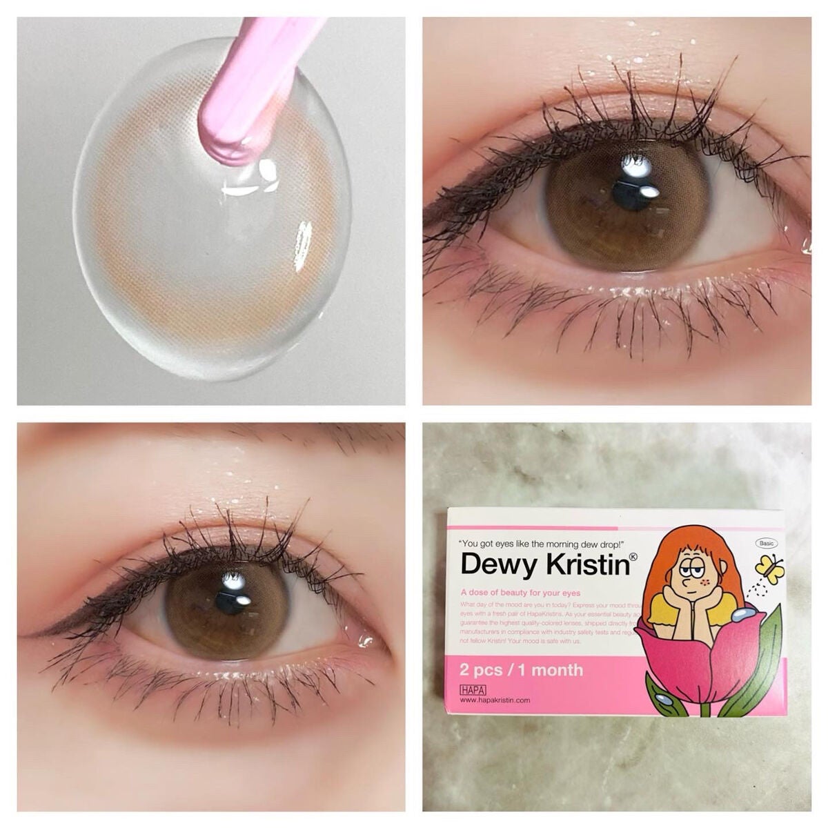 Dewy Kristin Monthly - ブラウン/Hapa kristin/カラーコンタクトレンズを使ったクチコミ(1枚目)