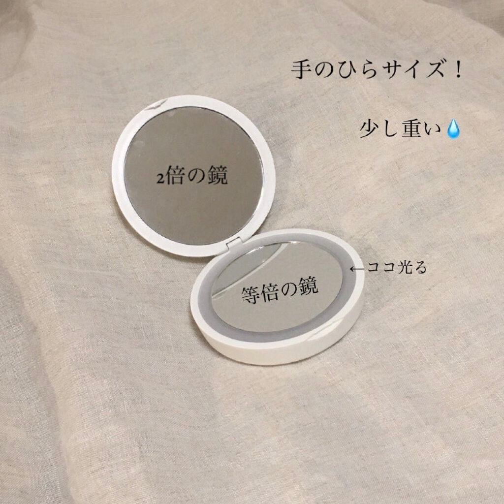 LED付ミラー(スタンドタイプ)/DAISO/その他化粧小物を使ったクチコミ(2枚目)