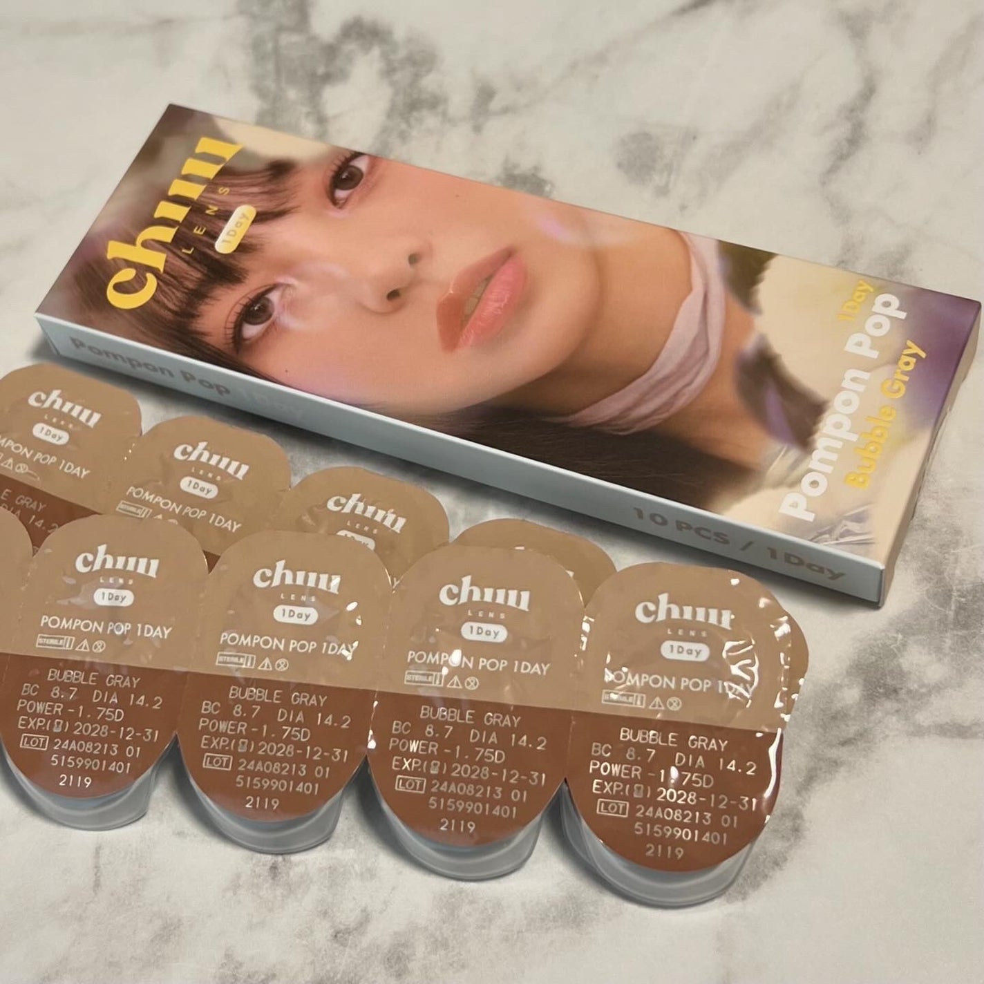 Pompon Pop /chuu LENS/ワンデー(1DAY)カラコンを使ったクチコミ(9枚目)