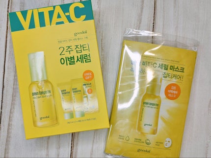 グリーンタンジェリン ビタC ダークスポットケアセラム/goodal/美容液を使ったクチコミ(2枚目)