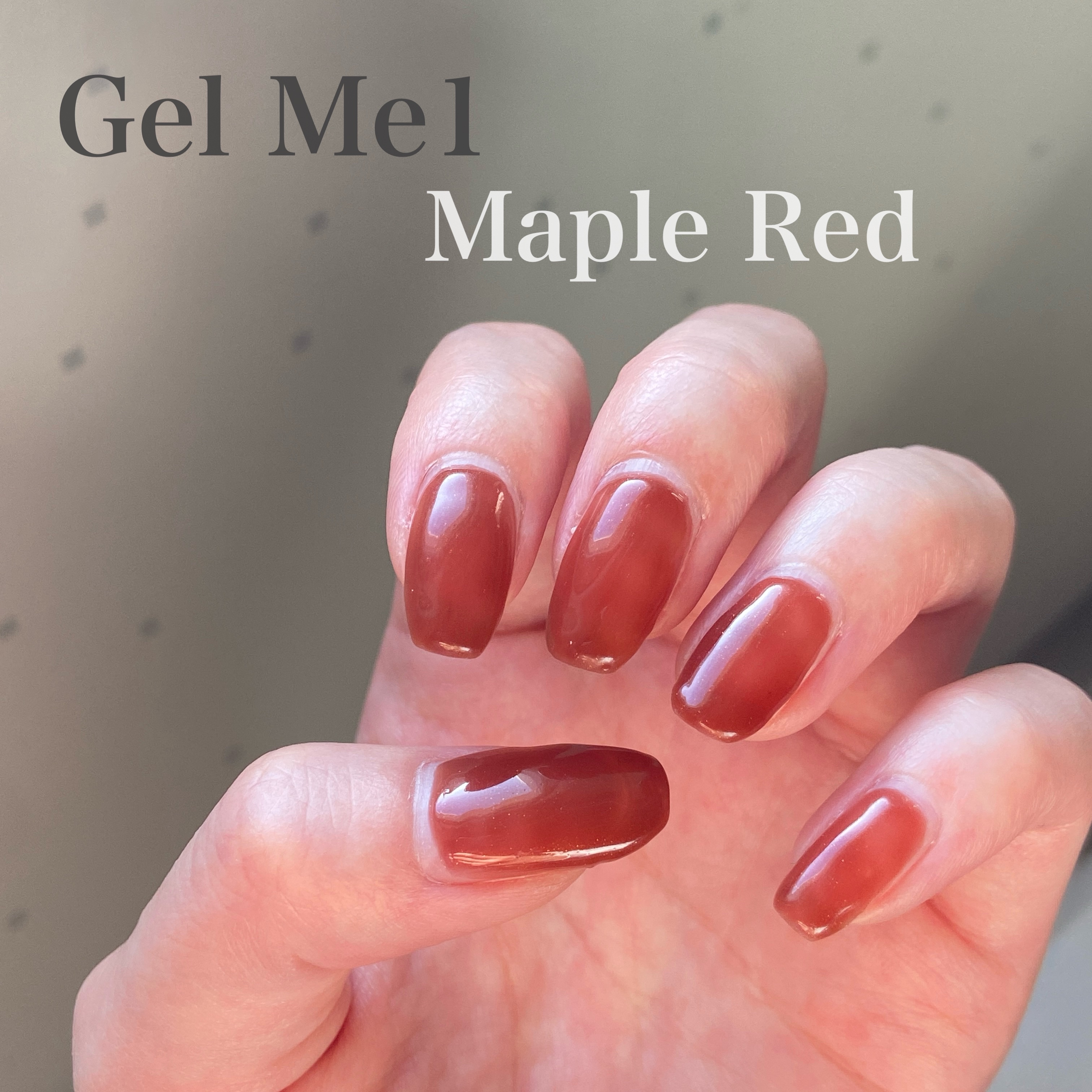 #セルフジェルネイル,#レッドネイル,#冬ネイルのネイルデザイン